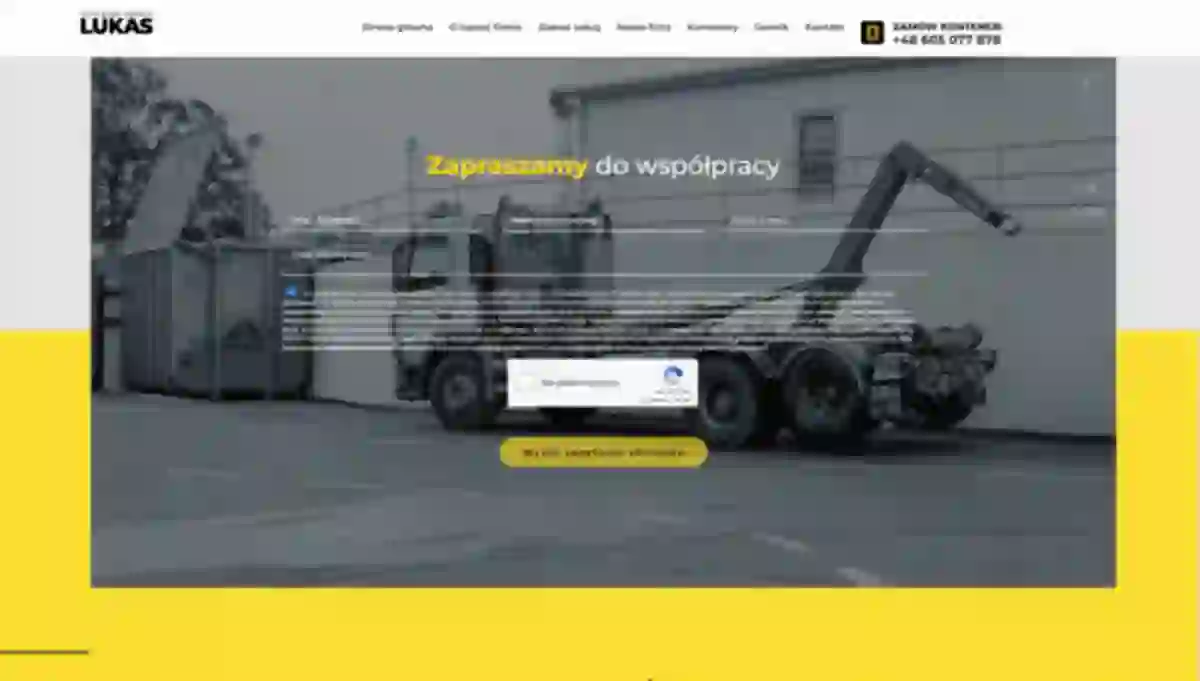 stworzenie strony internetowej dla firmy lukas kontener z miasta bielsko biala
