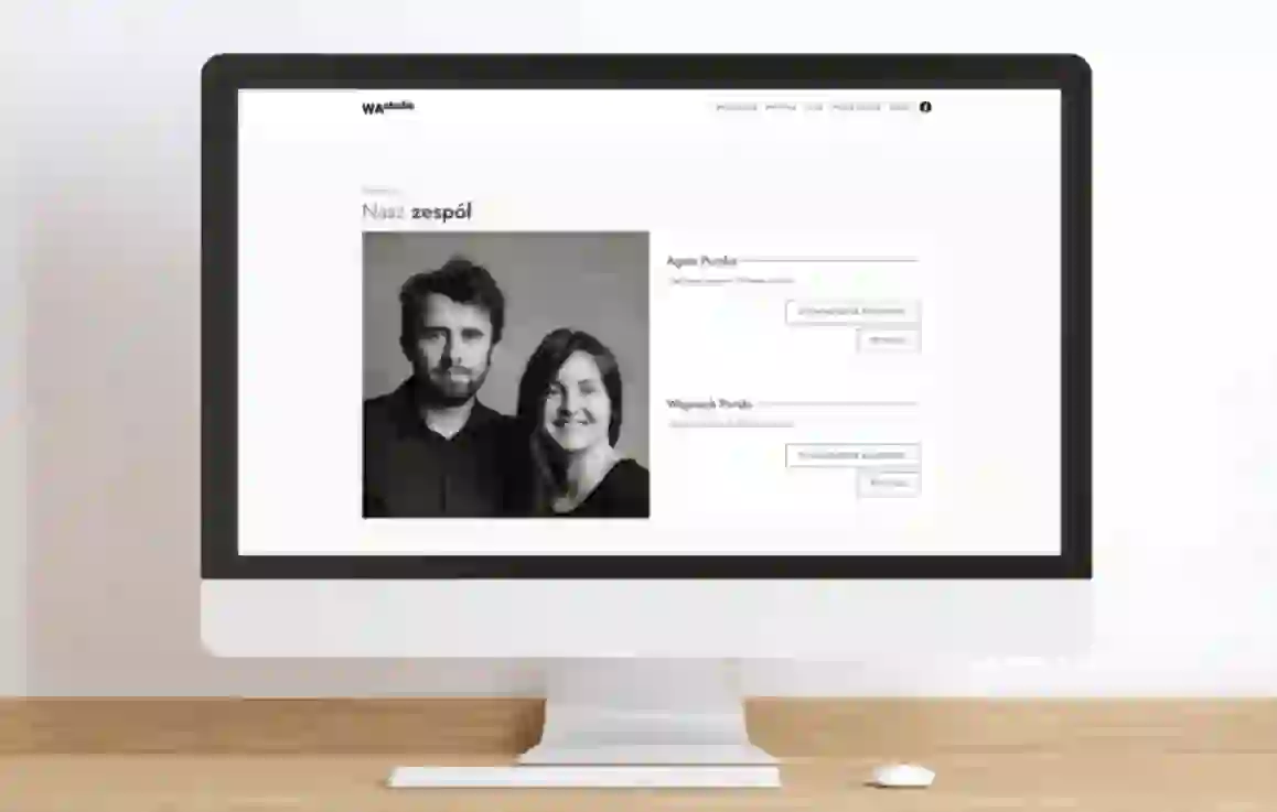 Strona internetowa dla architeków z firmy WA Studio Bielsko