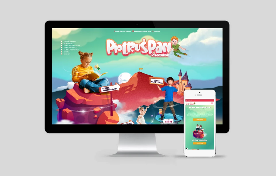 Strony internetowe Bielsko - Projekt strony Piotruś Pan 2D/3D